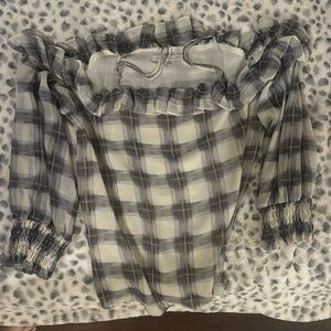 Willow and root off the shoulder blouse size large with spaghetti straps